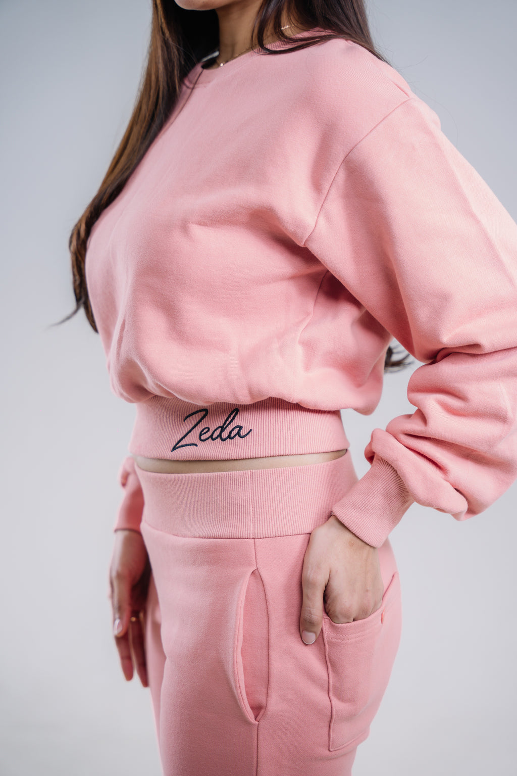 CREWNECK in DUSTY PINK