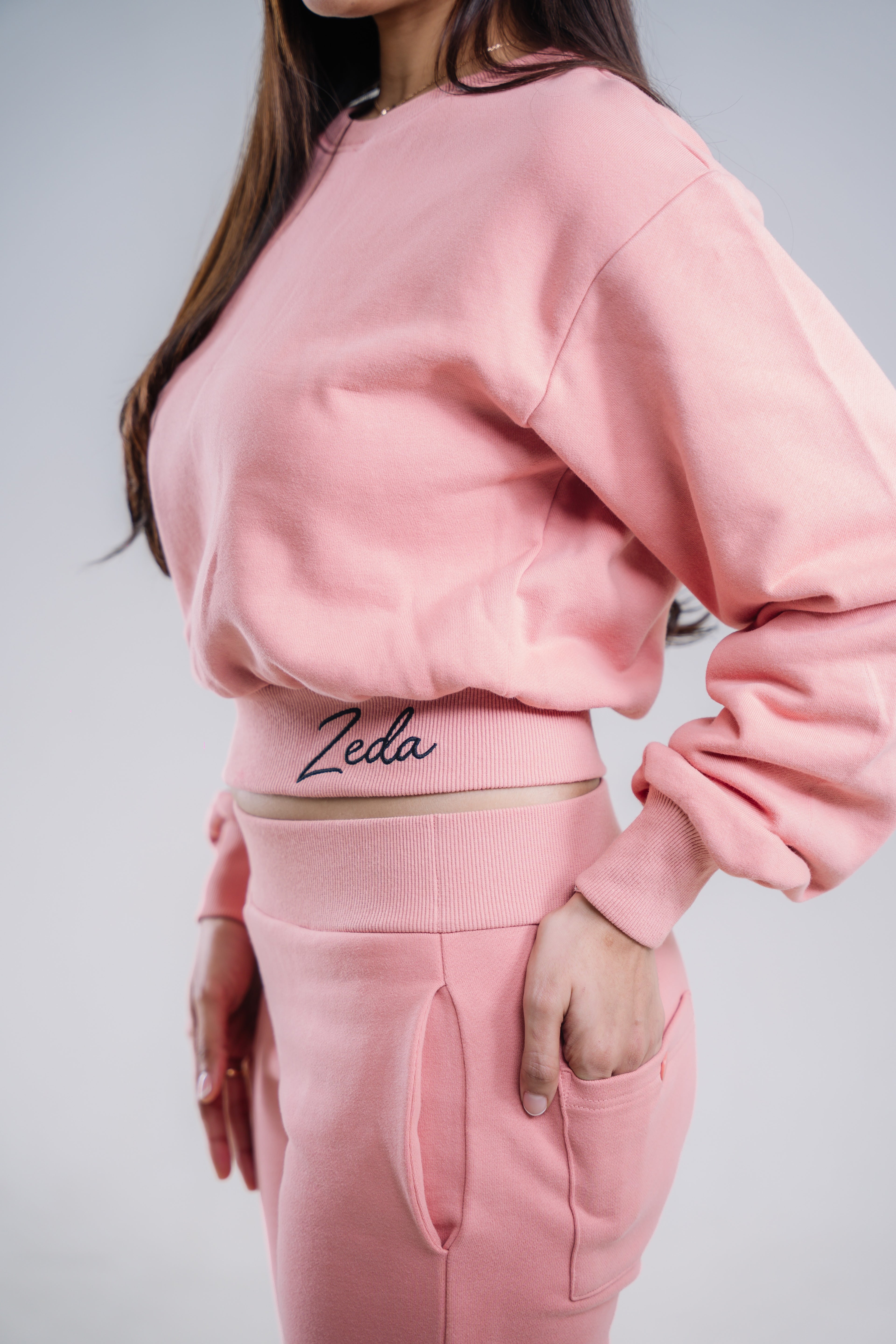 CREWNECK in DUSTY PINK