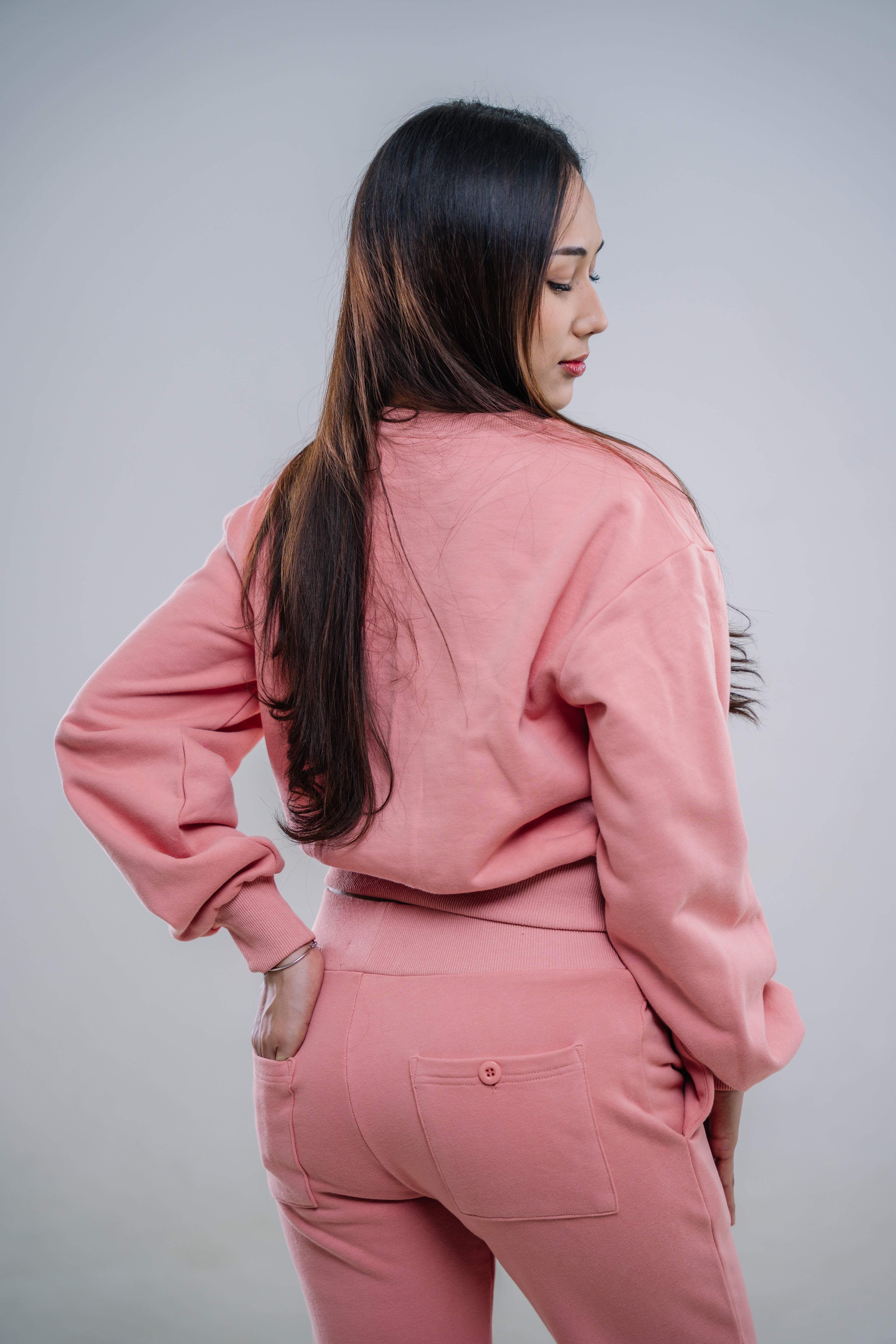 CREWNECK in DUSTY PINK