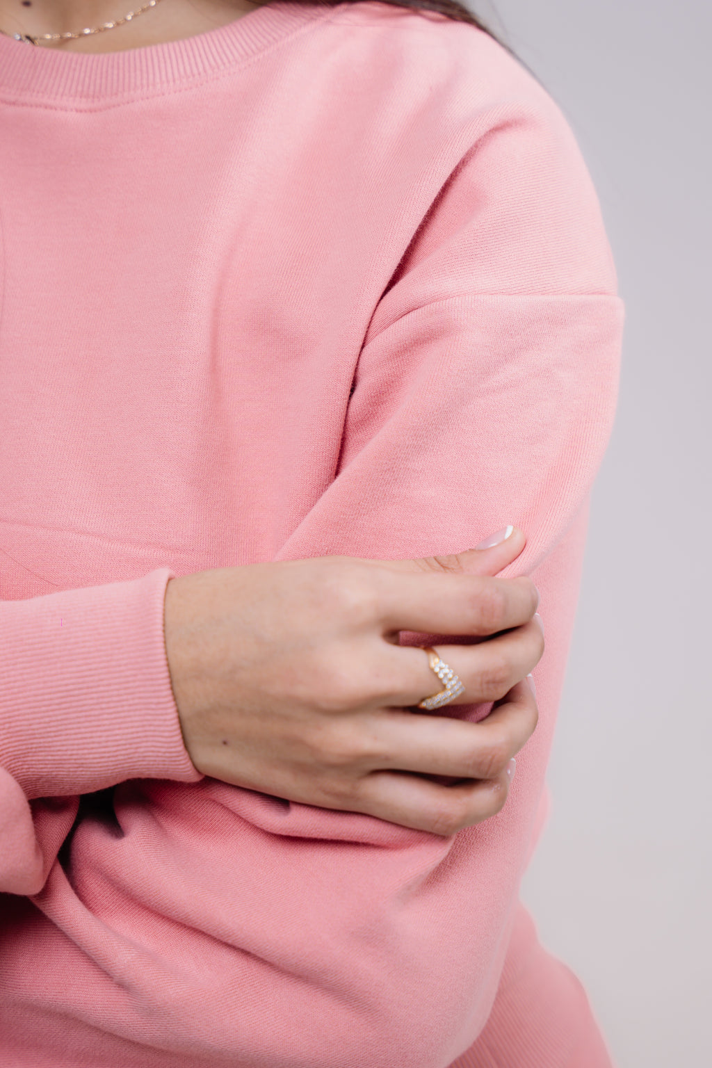 CREWNECK in DUSTY PINK